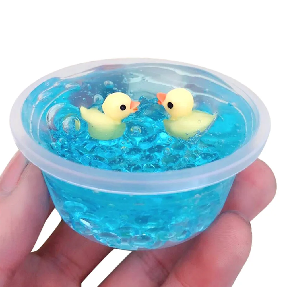 Squishies Yellow Duck Mud Mixing Cloud Slime Putty Scented Stress Kids Clay Toy