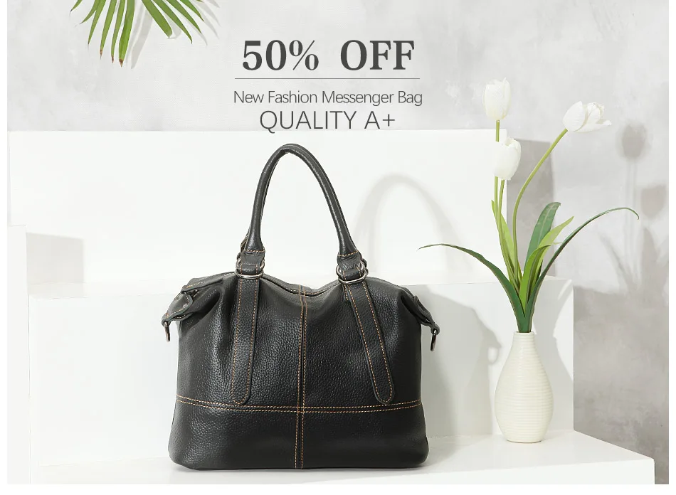 Новинка, Женская Повседневная сумка из воловьей кожи, винтажная классическая женская сумка, высокое качество, женская сумка через плечо, элегантная сумочка
