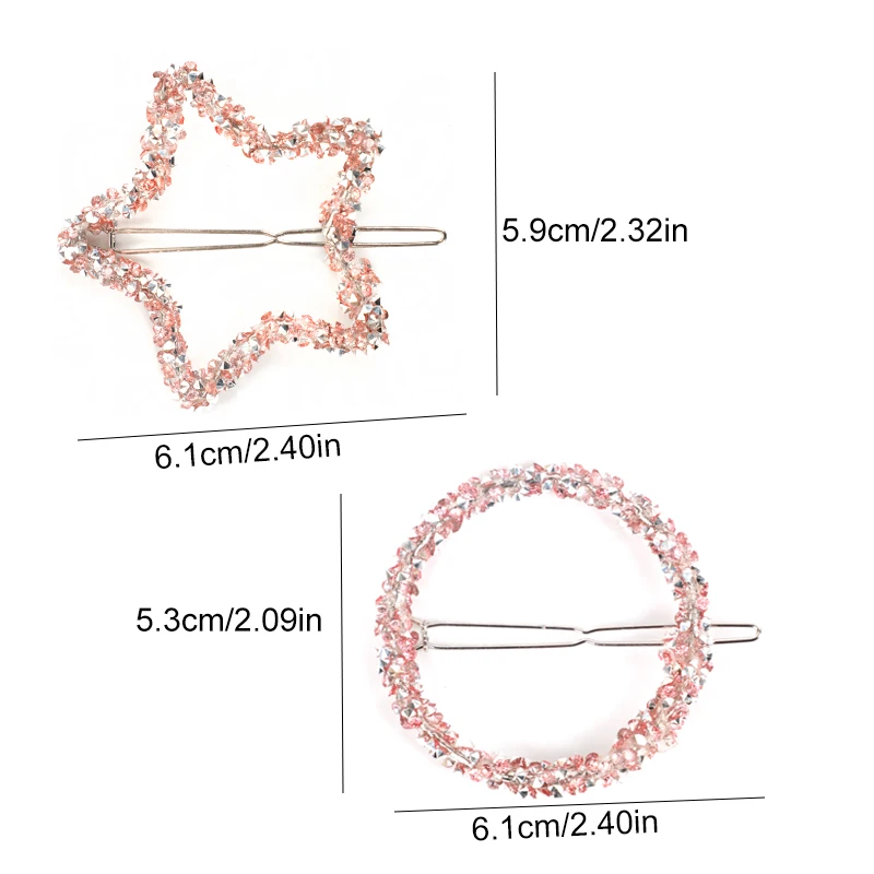 1 шт.; модная женская обувь с блестками; круговой звезд Стразы Заколки для волос заколка для волос для Для женщин модная обувь с украшением в виде кристаллов для укладки волос аксессуары