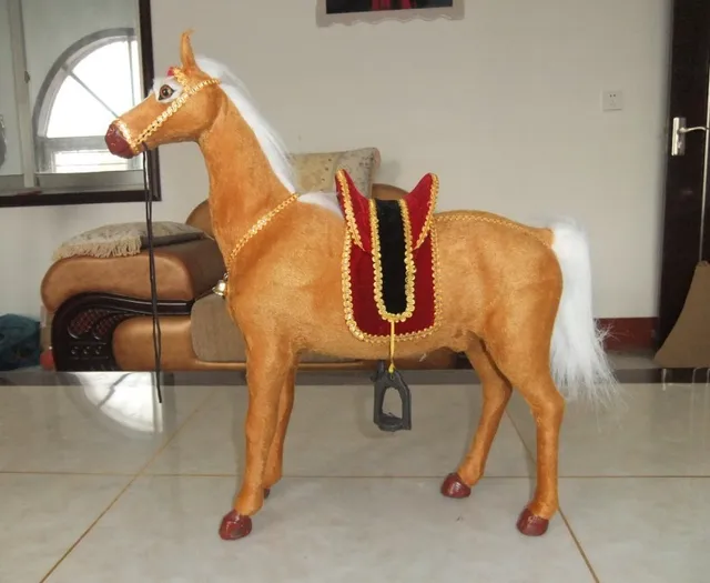 big simulation horse toy brown horse doll gift about 45x46cmin Stuffed