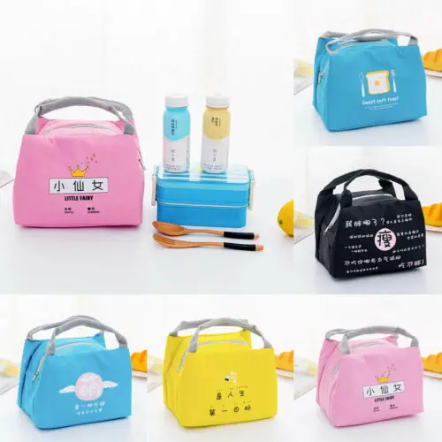 

UK Kids Adult Portable Insulated Lunch Bag Carry Tote Picnic Waterproof Storage Carry Case Thermal Travel Working Bento Box New