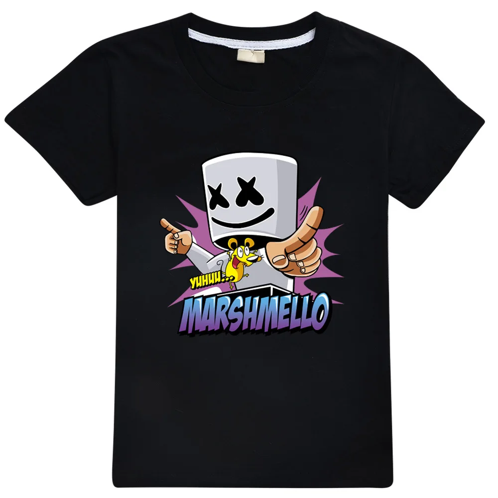 Modis dj marshmello Kids t shirts hoodie clothes Child Black New summer top Short Sleeve T-shirt for Girls Boys 100%cotton Modis dj marshmello Kids t shirts hoodie clothes Child Black New summer top Short Sleeve T-shirt for Girls Boys 100%cotton