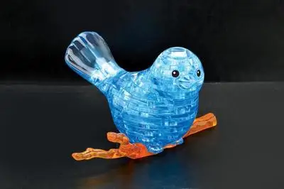 3D мозаика из кристаллов: старинная машина, двухъярусный автобус, череп, слон, лобзик; украшения для дома, игрушки в подарок на день рождения, без розничной упаковки - Цвет: Blue Bird