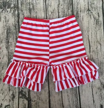 

Hot Stripe classical Cotton Shorts Outfits Girls Dance Baby Wholesale Double Ruffle Cotton Shorts