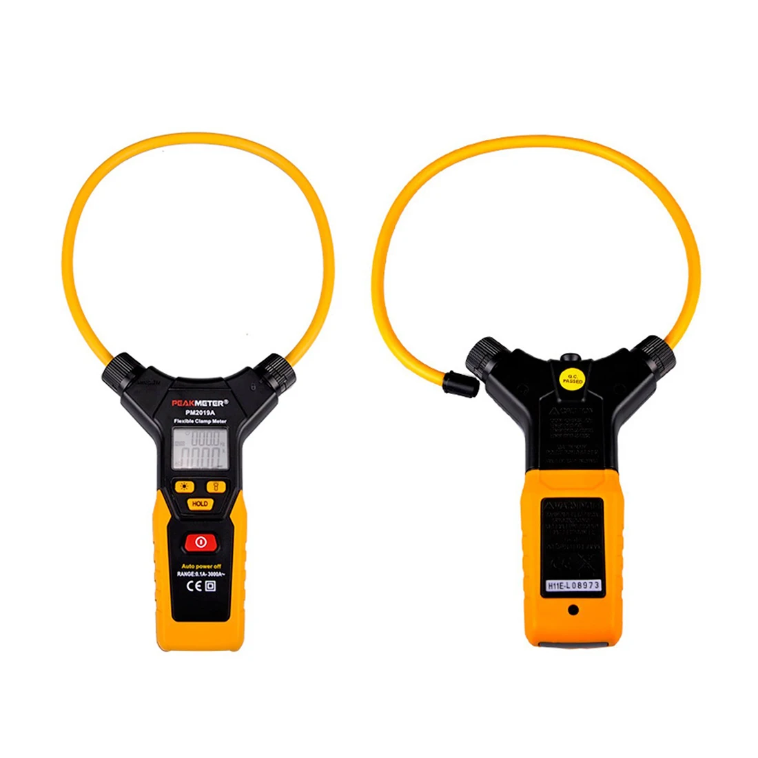 Новый стиль PEAKMETER PM2019A AC цифровой гибкие клещи оранжевый с больших Размеры |