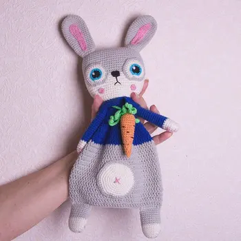

crochet toys rattle amigurumi bunny model number RA0010