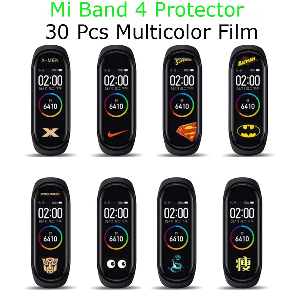 

Mi Band 4 Screen Protector Film For Xiaomi Mi Band 4 Bracelet Protector Pantalla Miband 4 Smart Wristband Protector Films 30Pcs