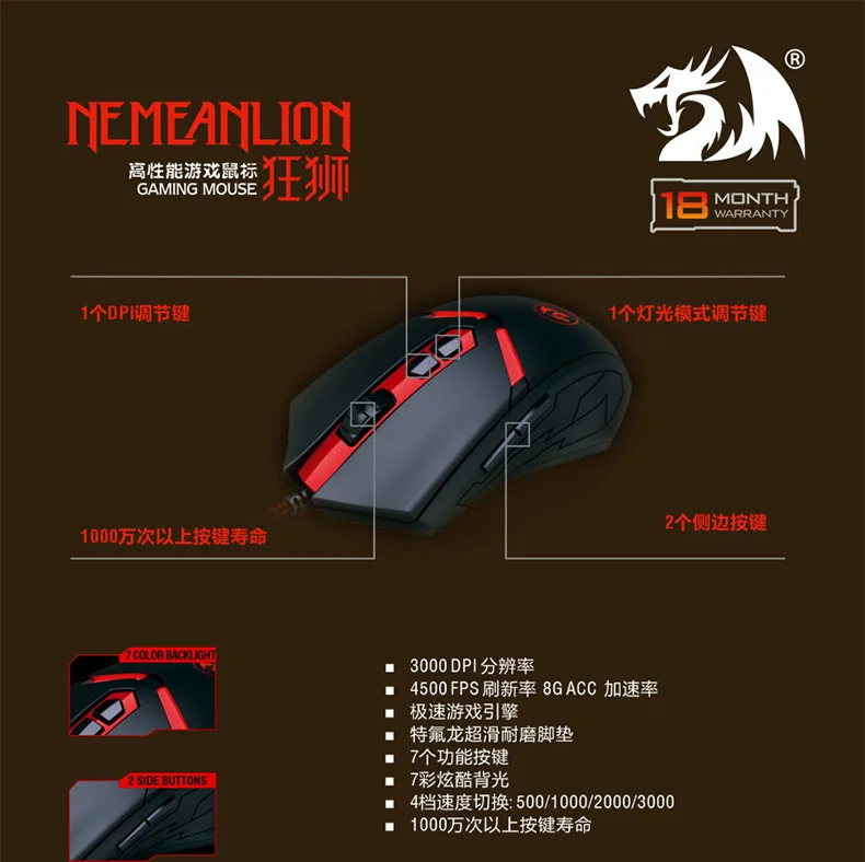 Redragon S102 Gaming Keyboard игры Мышь комбо 110 ключ 7 цветов клавиатура с подсветкой и Мышь Набор игровой Мышь и клавиатура Тихая