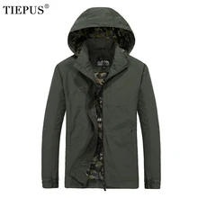 TIEPUS, Мужская ветровка, куртки для мужчин, весна-осень, тонкая куртка с капюшоном, пальто, мужская верхняя одежда, брендовая одежда размера плюс, M~ 5XL, 6XL