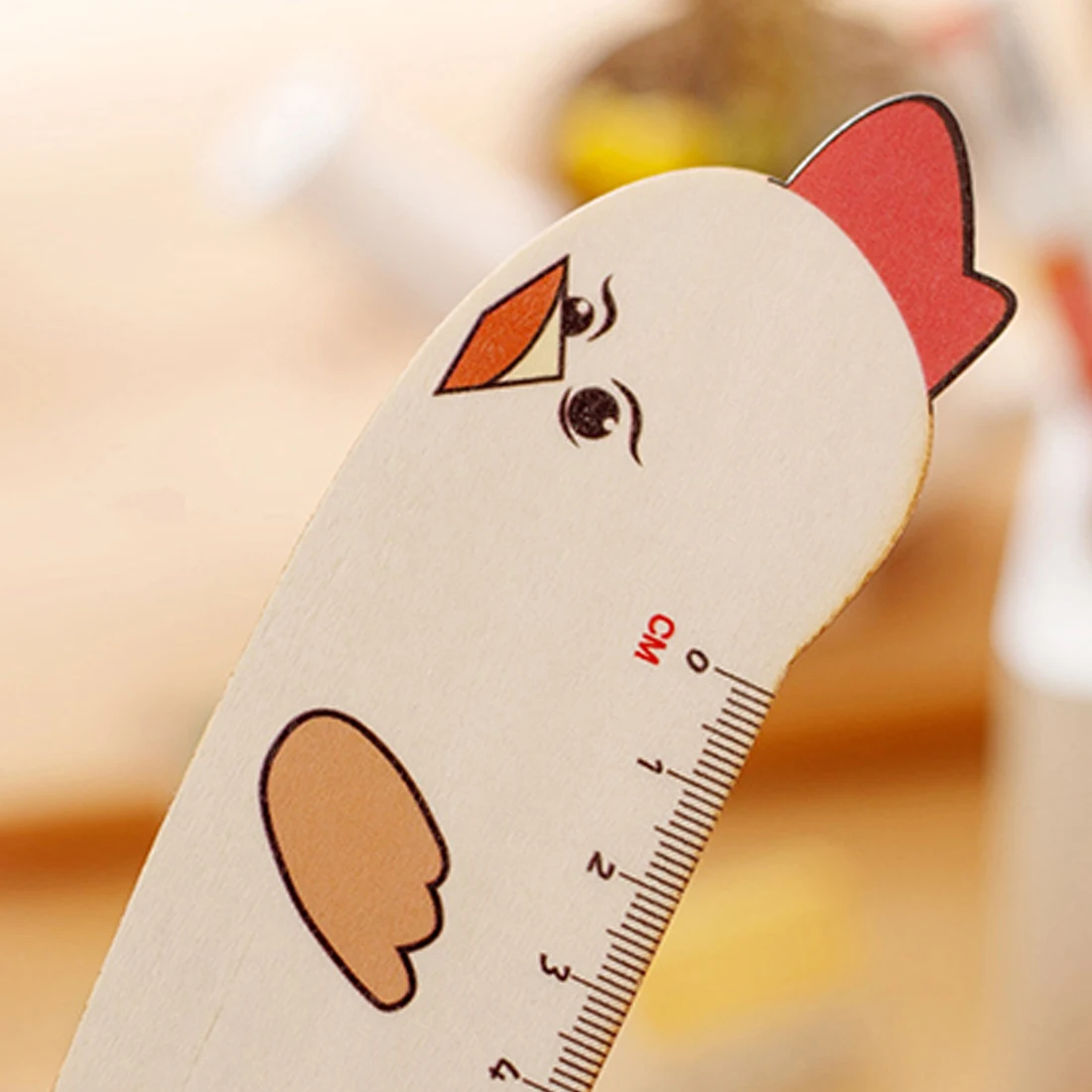 FangNymph мультфильм с милым цыпленком деревянная линейка креативный студенческий рисунок Геометрическая линейка школьные офисные канцелярские принадлежности основной деревянный цвет