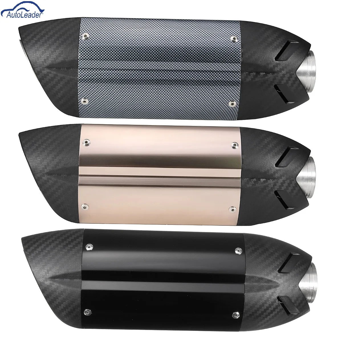 

38-51mm Motorcycle Motorbke Exhaust Street Sport Bike Carbon Stainless Steel Muffler Universal for Honda for Kawasaki