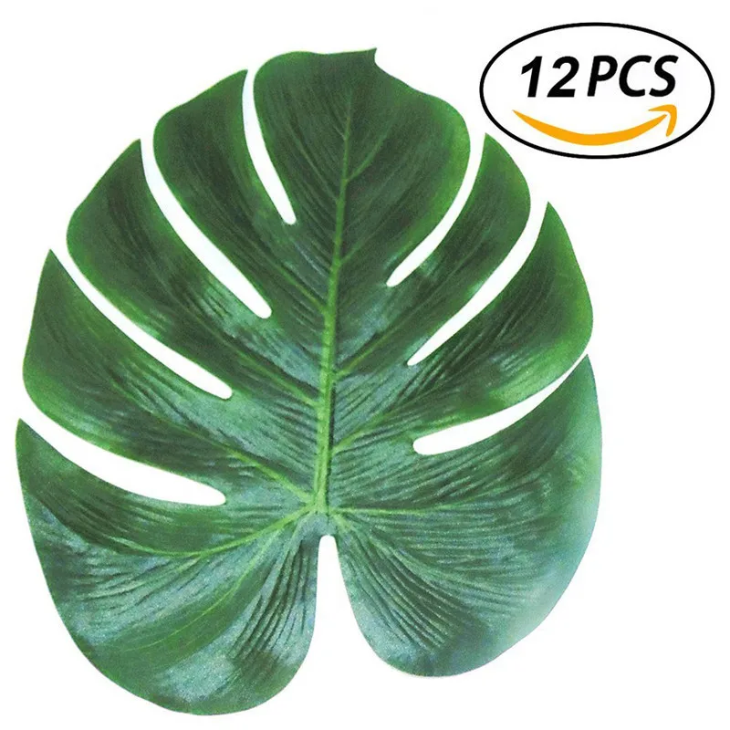 Buy 12pcs/lot Large Artificial Tropical Palm Leaves