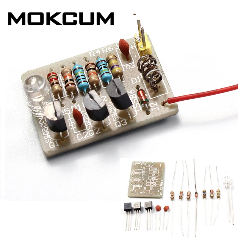 Мобильный телефон сигнальный флэш-светильник DIY Kit 3-12V Радиационная Мощность Электронный DIY Kit Fun