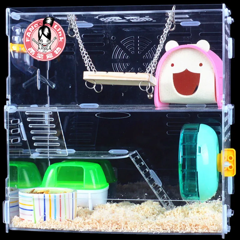 Pet 360 deg acrylic bear gold hamster cage hamster supplies hamster