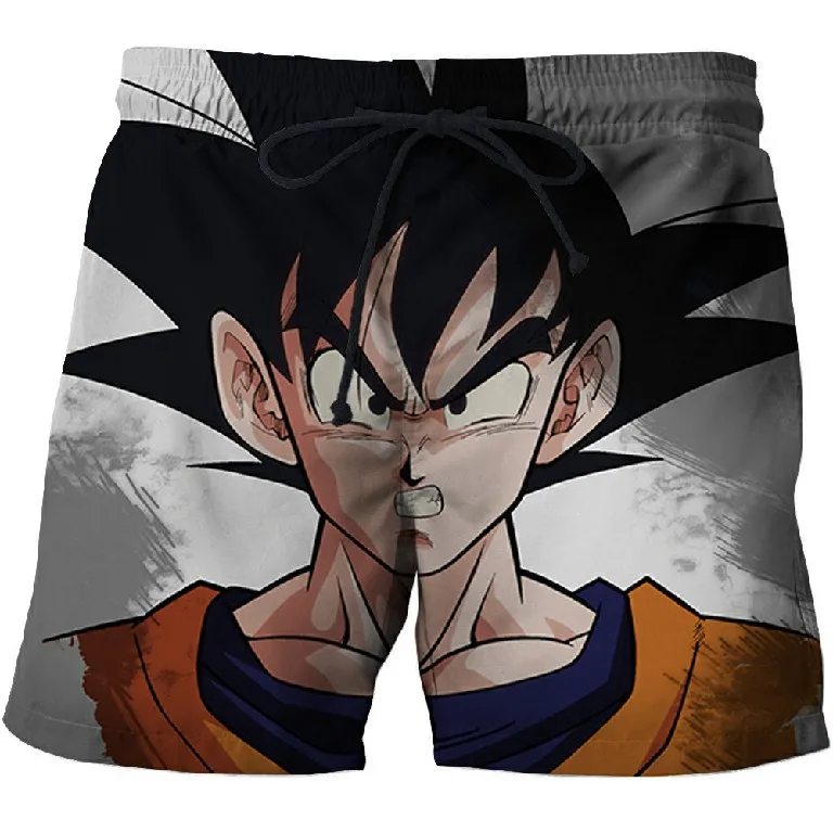 Модные аниме 3D Шорты Для мужчин Dragon Ball Z Goku с принтом, повседнедневые, свободные доска Шорты летние пляжные дышащие пляжные шорты - Цвет: AFSTK1323