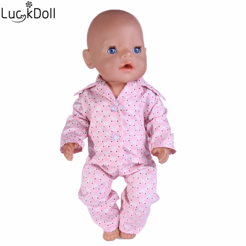 Luckydoll 15 шт. новая одежда куклы пижамы подходит 18 дюймов Американский 43 см BabyDoll аксессуары игрушки Детские лучшие рождественские подарки