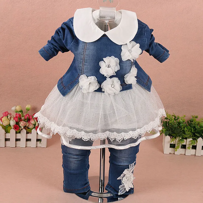 Buy 0 3T baby girl clothes set brand design lace