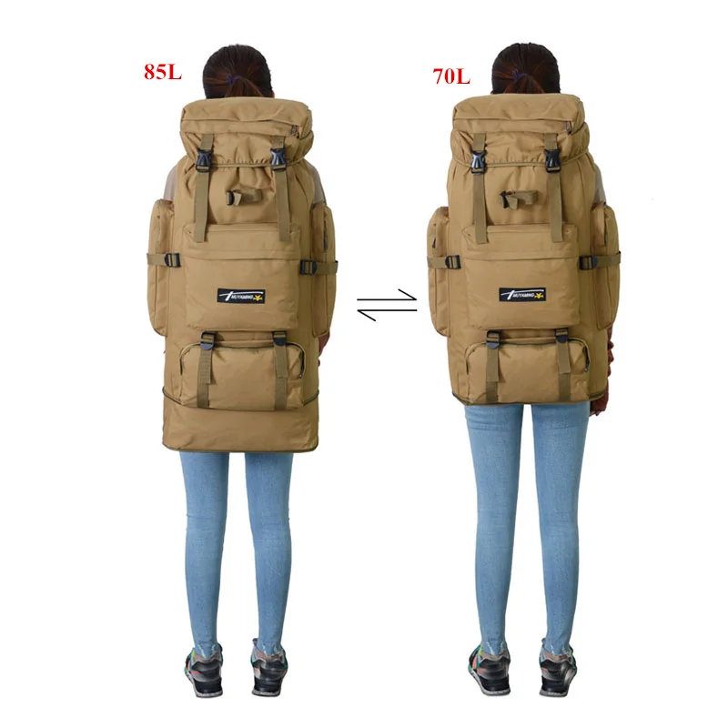  85L Large Capacity Backpack Nylon Waterproof Military Camouflage Molle Army Bag Men Backpack Rucksa
