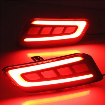 

Car Flashing 2pcs styling For ford Everest 2016 - 2018 LED DRL rear bumper light brake running lights daytime warning tail light
