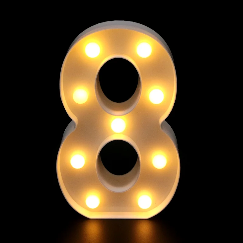 2 шт. светильник с номером 23 см высокий знак с подсветкой белый 3D Marquee буквы светодиодный светильник s настенный или отдельно стоящий