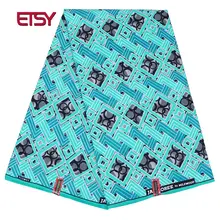 Африканская ткань полиэстер воск принты Анкара воск печать ткань воск высокого качества 6 ярдов Африка ткань для вечерние платья FP6185