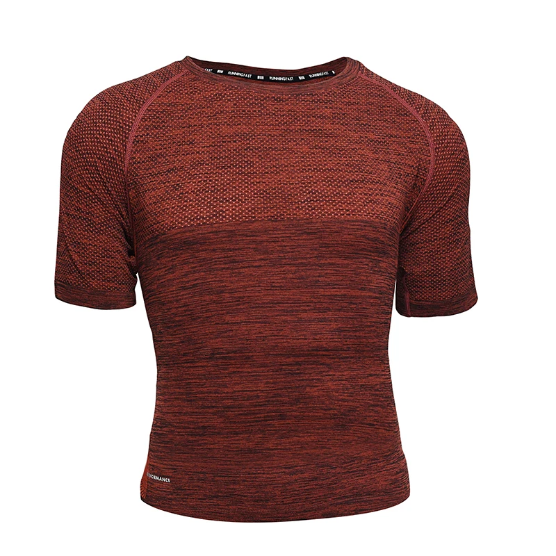 

2019 summer round neck men's T-shirt wine red men's fashion T-shirt fitness casual cool light men's T-shirt S-L