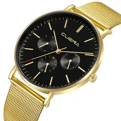 Модные настенные часы современный дизайн большой мужские Тонкий сетки сталь водостойкий минималистский наручные часы #30