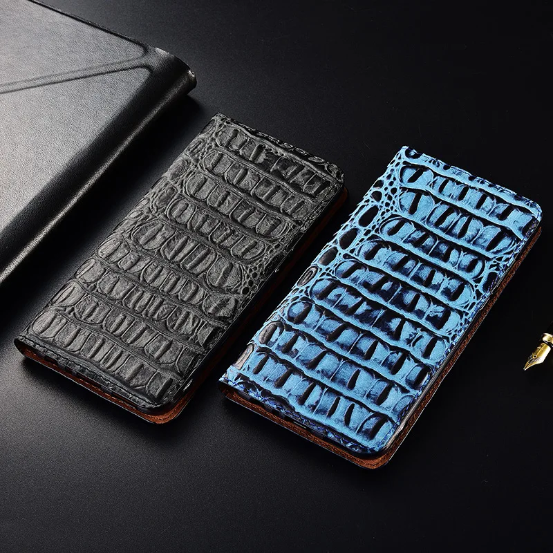 3D чехол из натуральной кожи крокодила для BlackBerry Priv KEYone Key2 Key 2 Чехол подставка Флип