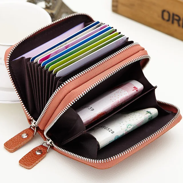women wallet Genuine Leather business wallets new fashion Female purse Credit Card Holder trunk Women Organizer Purse 3