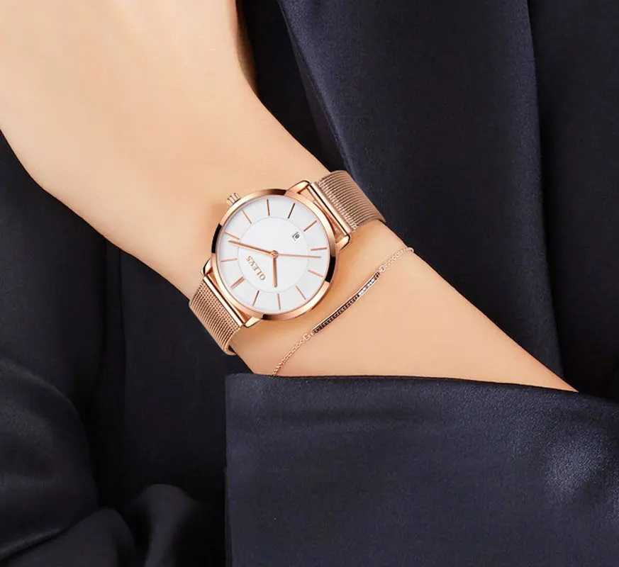 

OLEVS Luxury Ladies Gold Quartz Watch Leisure Women Watch Full Steel Automatic Calendar Watches Waterproof Relogio Feminino 2018