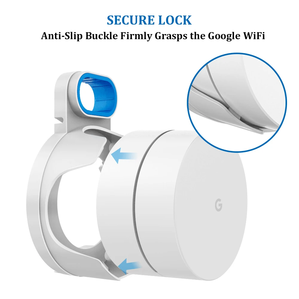 Белый настенный кронштейн для Google Wifi с устройством для сматывания кабеля для безопасности и простоты использования в домашних условиях, поддержка дропшиппинг