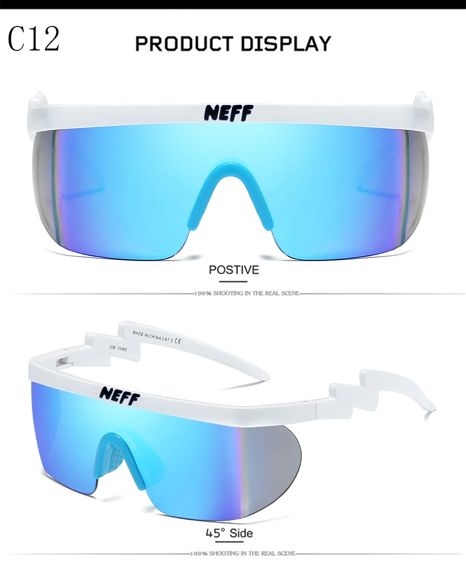 Новые модные брендовые солнцезащитные очки Neff для мужчин/женщин Oculos De Sol Винтажные Солнцезащитные очки с покрытием для вождения 2 объектива Gafas Feminino