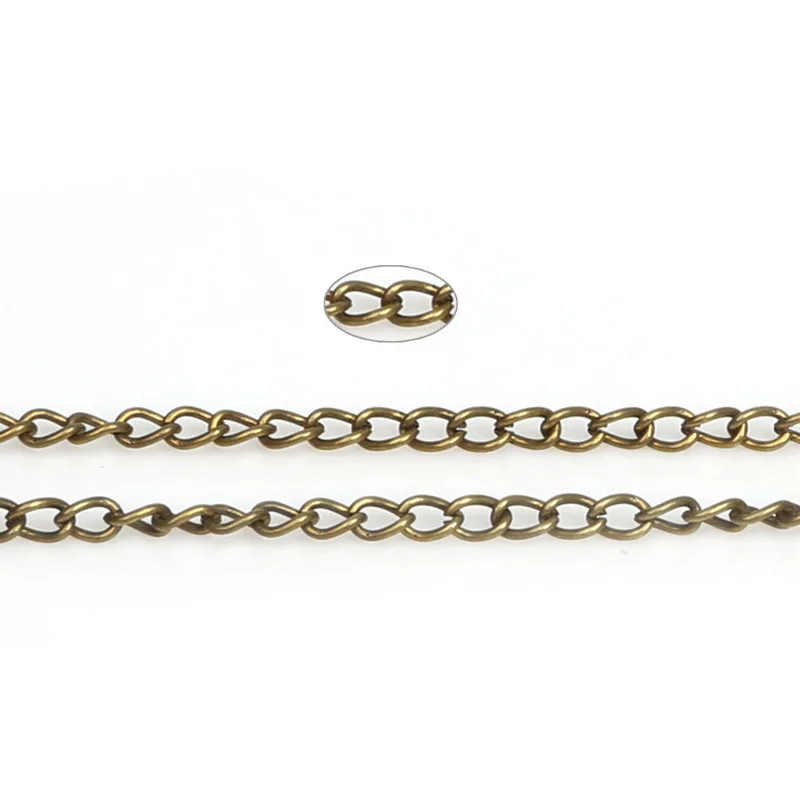 New Arrival 4x3mm 5 meter Iron Metal Chains Findings Necklace For Bracelet Jewelry Making Materials DIY | Украшения и аксессуары
