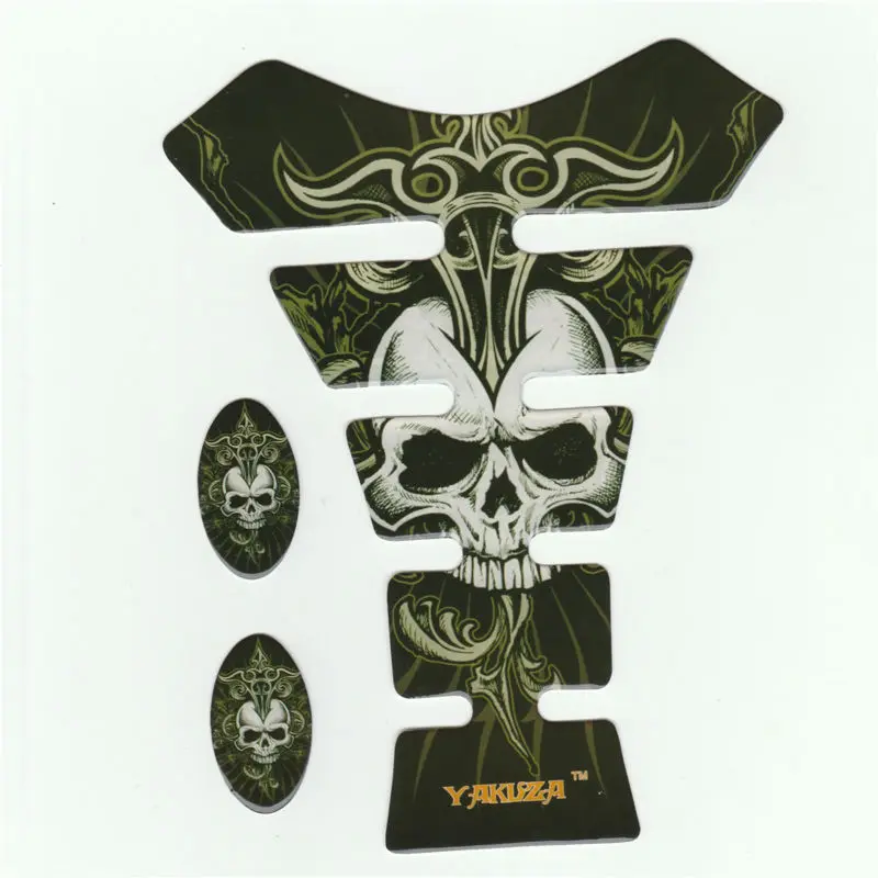 Cool Skull Motorcycle Sticker Gas Tank Pad Protector Decal for Yamaha