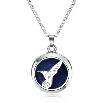 

New Aroma Pigeon Diffuser Necklace Stainless Steel Magnetic Pendant Perfume Aromatherapy Essential Oil Locket Necklace Jewelry