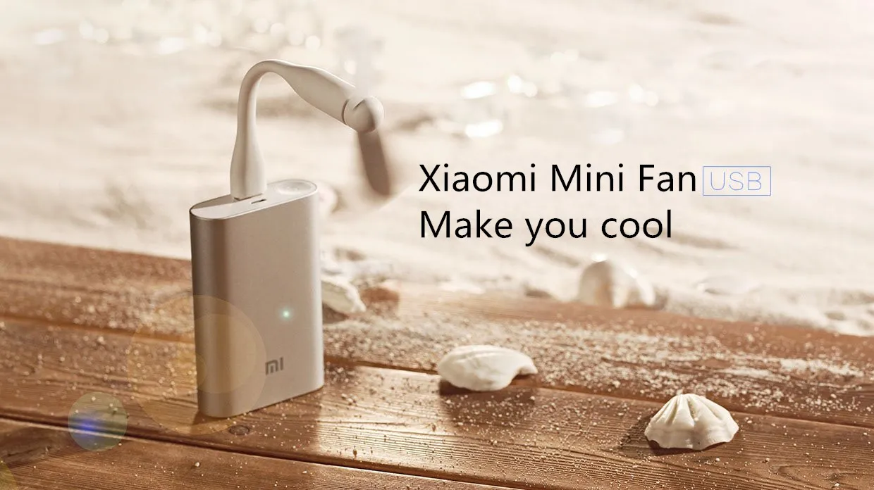 Xiaomi Оригинальный Портативный Гибкий USB мини вентилятор для внешнего аккумулятора ноутбука