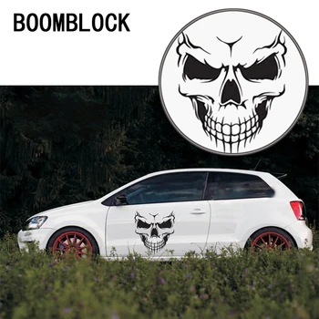 

BOOMBLOCK 3 size Car Skull Head Engine Hood Door Window Sticker For Toyota corolla avensis VW polo passat b5 b6 b7 golf 4 7 5 t5
