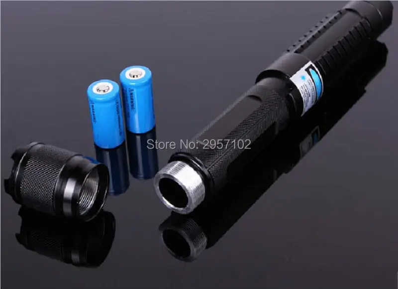 Queima de Fósforo Alta Potência Militar 500 w Ponteiro Laser Azul Lanterna Luz Vela Aceso Cigarro Wicked Lazer Tocha 450nm 500000m 9 Esporte e Lazer