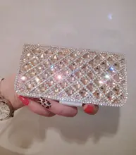 Bling Light Gold Crystal Wallet Leather Slot Cards Case for iPhone 5 6 7 for Samsung Phone Case