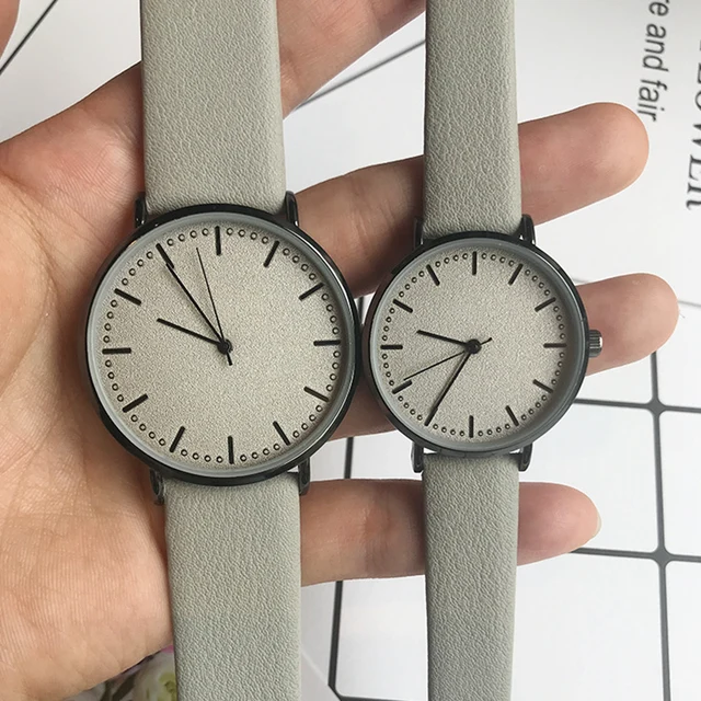 minimalist style Couples Women Leather Watch Lovers Quartz Watch Men BGG Brand L minimalist style Couples Women Leather Watch Lovers Quartz Watch Men BGG Brand L