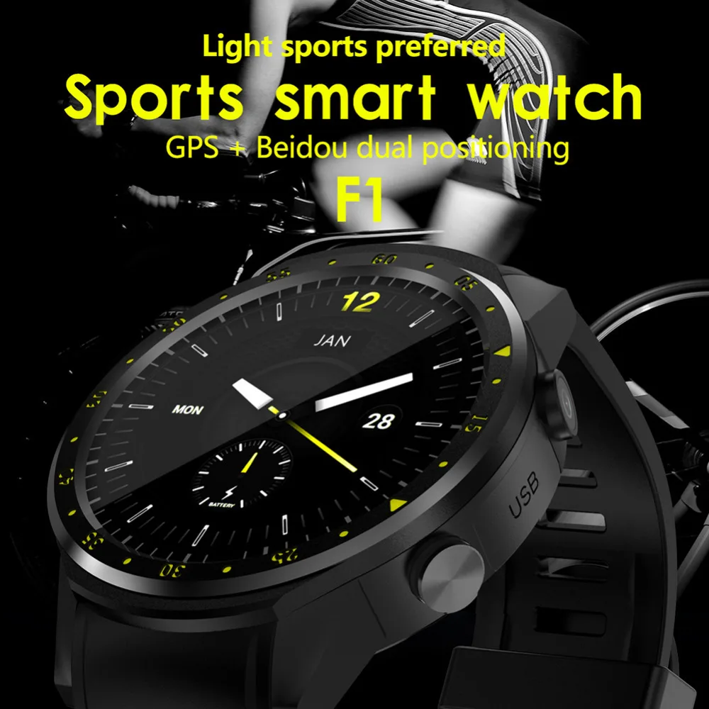 Bluetooth 4,0 Полный Круглый высокой четкости ips сенсорный экран чип смарт gps спортивные часы телефон для IOS/Android/samsung