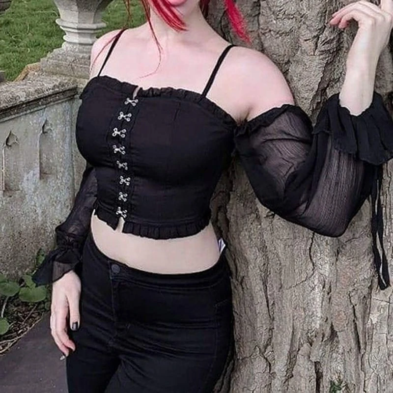 gothic off shoulder top