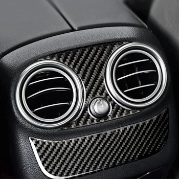 

For Mercedes Benz C Class W205 C180 C200 GLC Carbon Fiber Car Rear Air Conditioning Outlet Panel Frame Trim Stickers Accessories