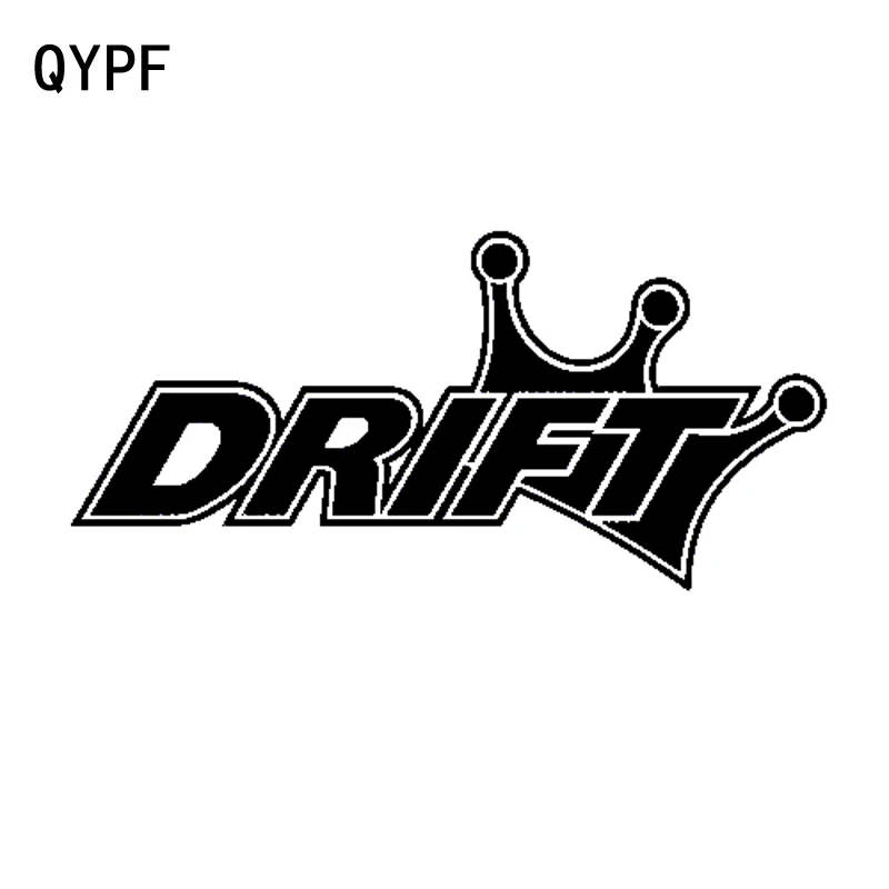 Qypf 15.9cm*7.5cm Novelty Drift King Car Window Windscreen Body Sticker