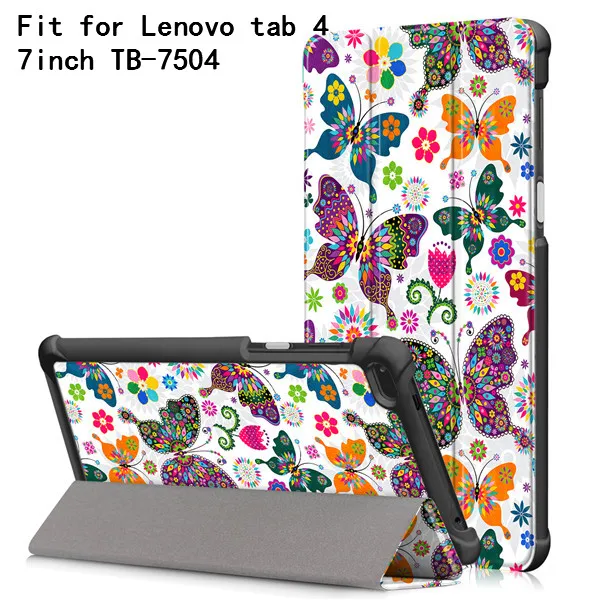 Чехол с принтом для lenovo Tab4 Tab 4 7 дюймов TB-7504 TB-7504F TB-lenovo Tab 7 TB-7504X() Smart cover+ подарок