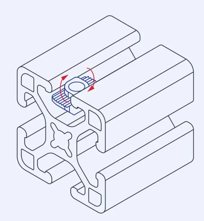 CNC 3d части принтера M3/M4/M5/M6/M8 углеродистая сталь T Тип Гайка крепежная Алюминиевый Разъем для /3030/4040 Промышленный Профиль