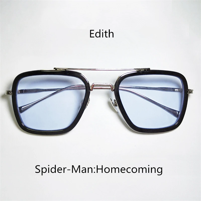 2019 Человек-паук: Дальний от дома очки Эдит Косплей бутафорские аксессуары Железный Человек очки Edith Модные солнцезащитные очки самолет