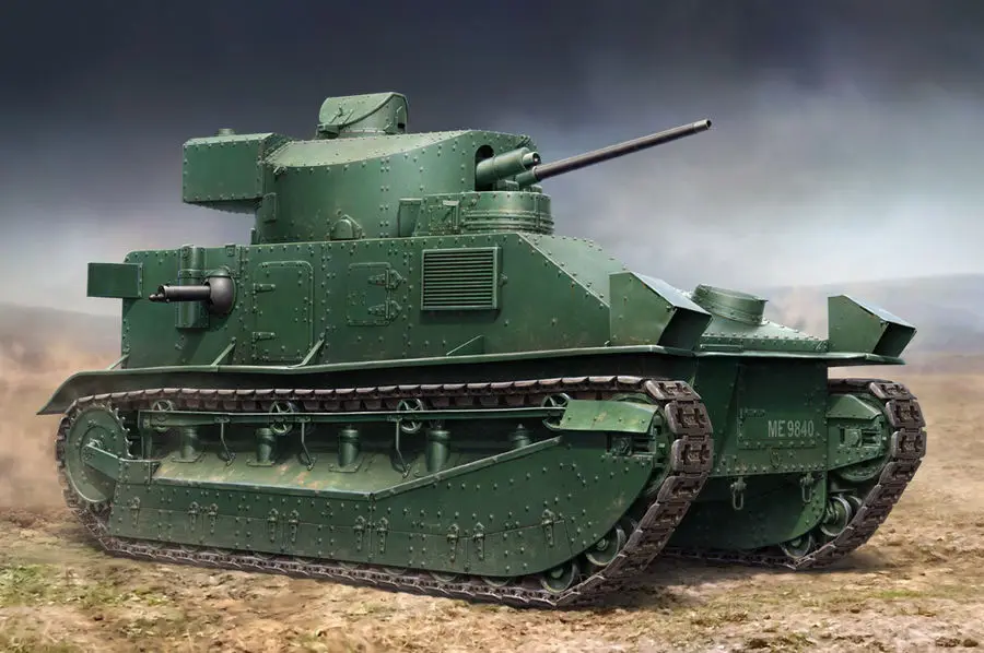 

1pcs Action Figures Kids Gift Collection For Hobbyboss 1/35 83881 Vickers Medium Tank MK.II Plastic Model Armor Kit