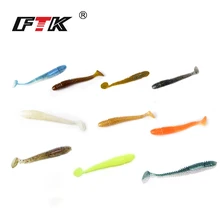 FTK Fishing Lures 6 pcs Bait Worms Jigging Lure Wobbler Silicone Jig Lead Head Gift Swim