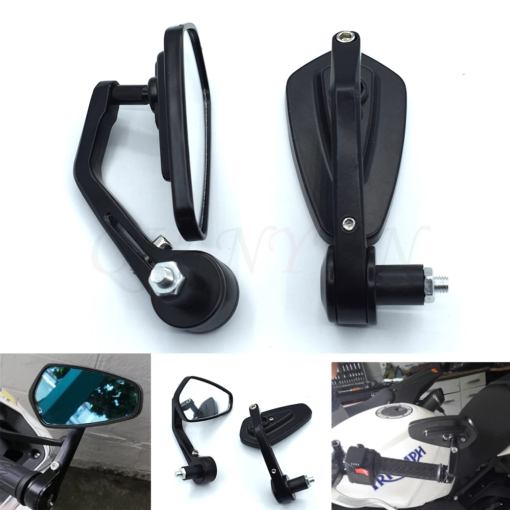 

Universal motorcycle mirror accessories aluminum 7/8" 22mm handle rod end mirror For Yamaha FZ8 FZ6R XJ6 MT-07 MT09 MT-09 SR FZ9